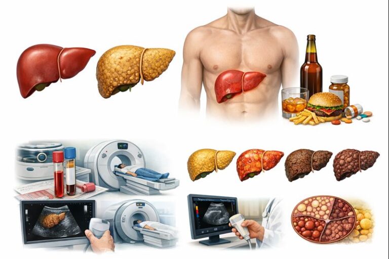 دهون الكبد (الكبد الدهني): الأسباب، الأعراض، التشخيص، العلاج، ونمط الحياة